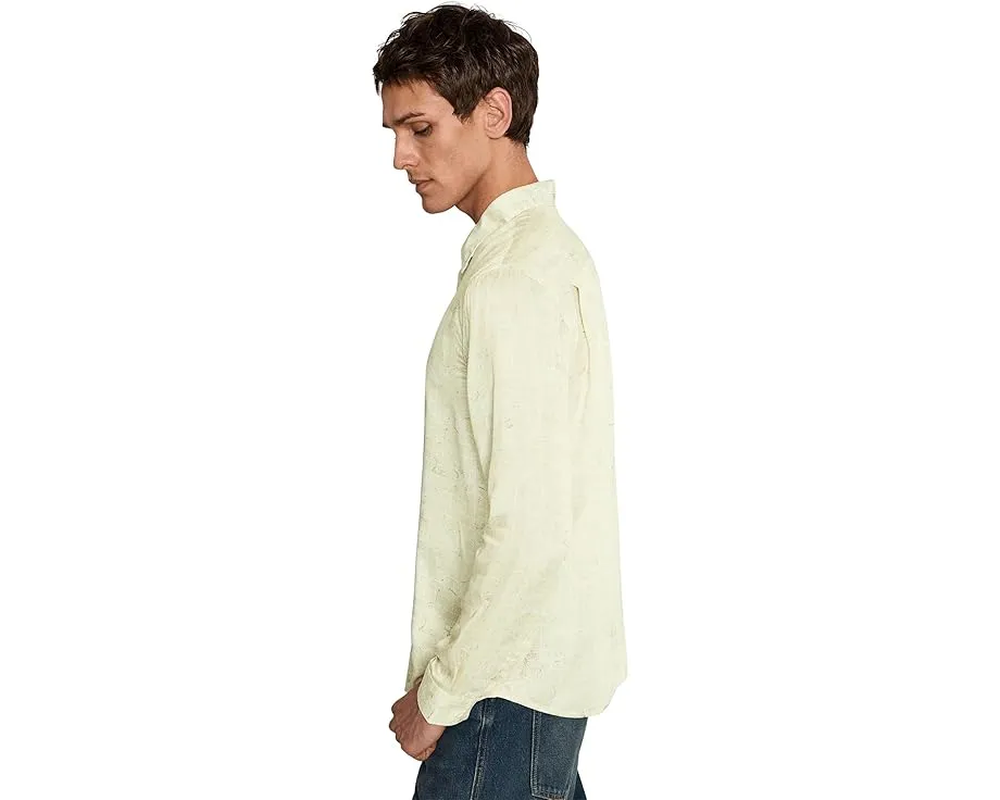 Рубашка John Varvatos Luca из модала с отложным воротником и длинными рукавами