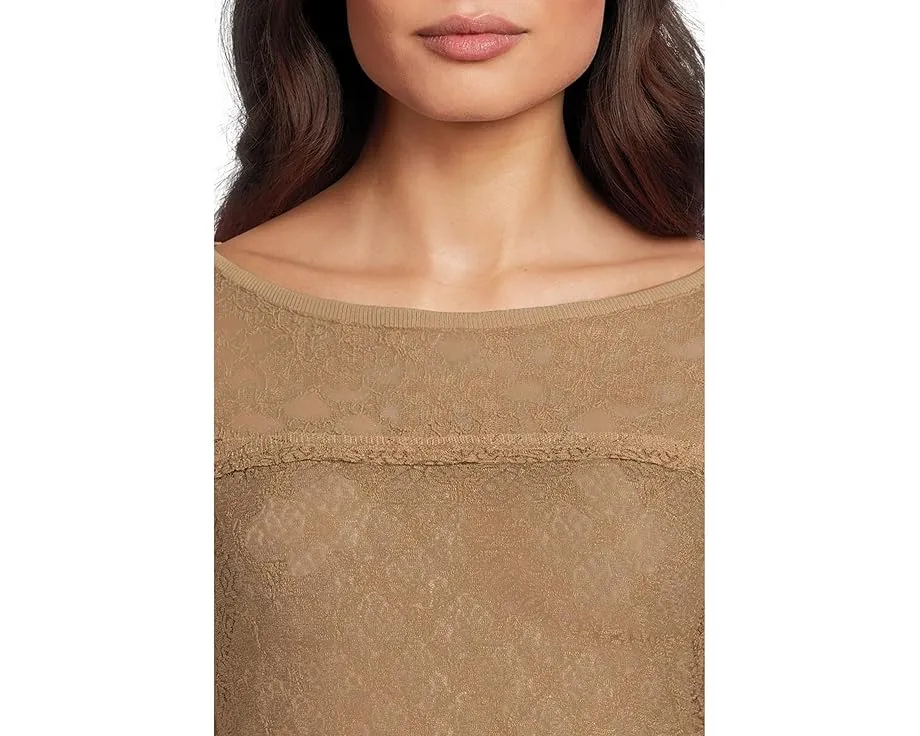 Free People Блуза с длинным рукавом и кружевными вставками