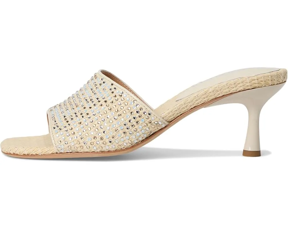 Сандалии Donald Pliner Rikki на среднем каблуке с плетеной рафией