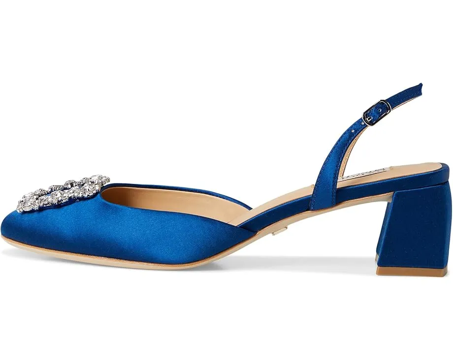 Босоножки Badgley Mischka Vivia на квадратном каблуке с ремешком на щиколотке и кристаллами