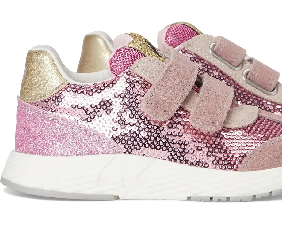 Детские кроссовки Naturino Jesko 2 VL с блестками и двумя застежками на липучке