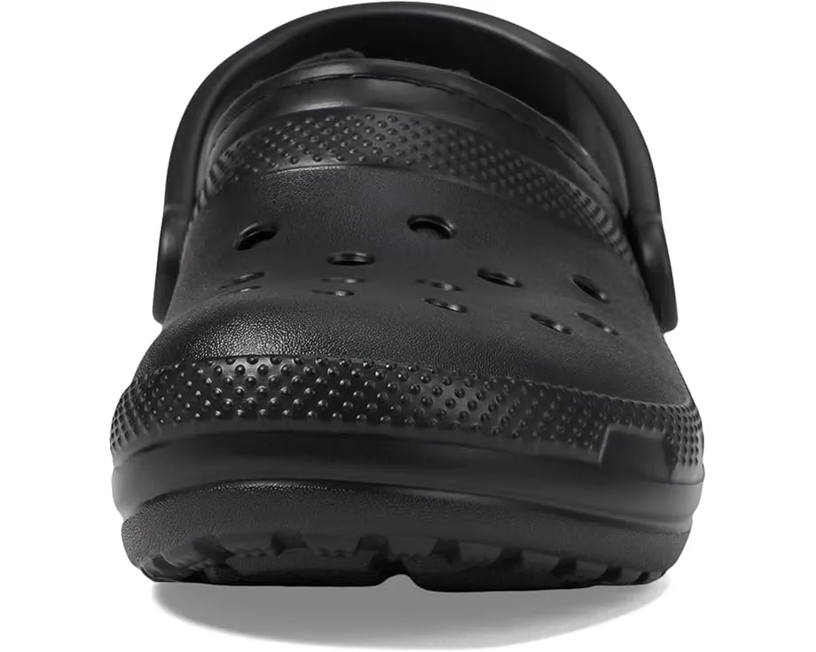 Классические утепленные кроксы Crocs с искусственным мехом и регулируемым ремешком