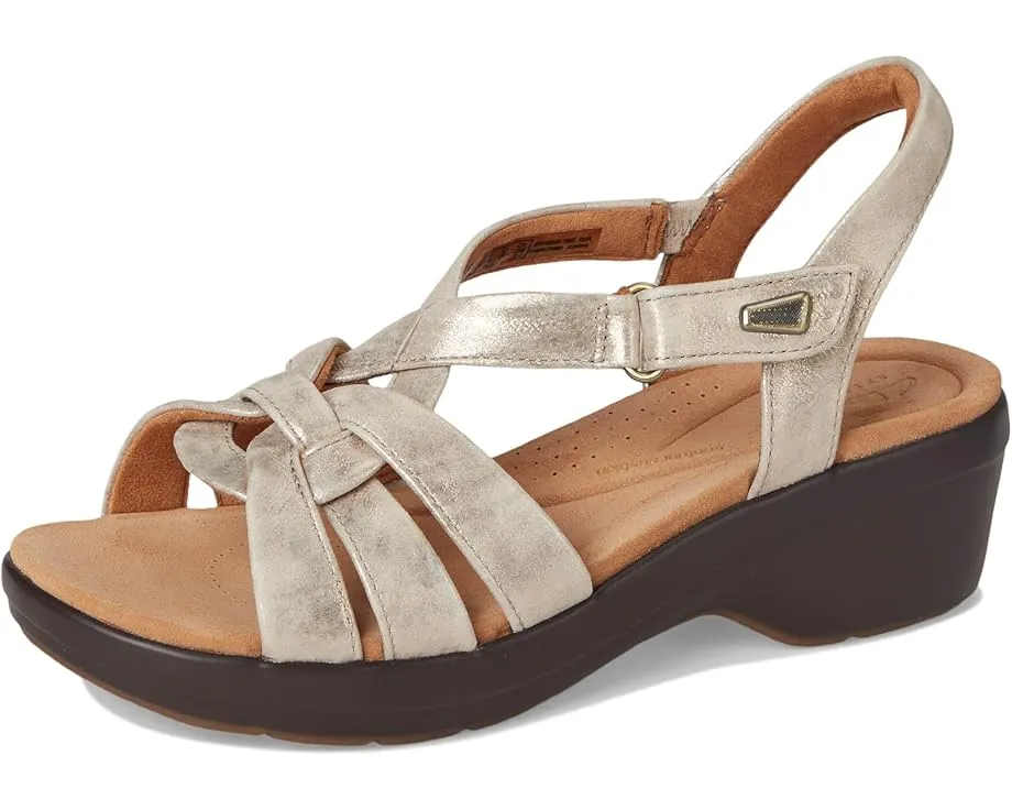 Сандалии Clarks Tuleah Cross из мягкой кожи с амортизирующей стелькой
