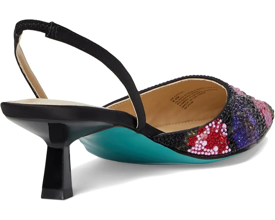 Туфли Blue by Betsey Johnson Oppal на низком каблуке с цветочными стразами