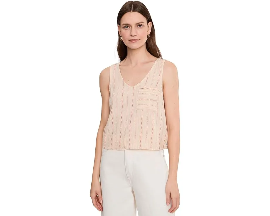 Топ Toad&Co Taj Hemp Button Back из конопли с V-образным вырезом