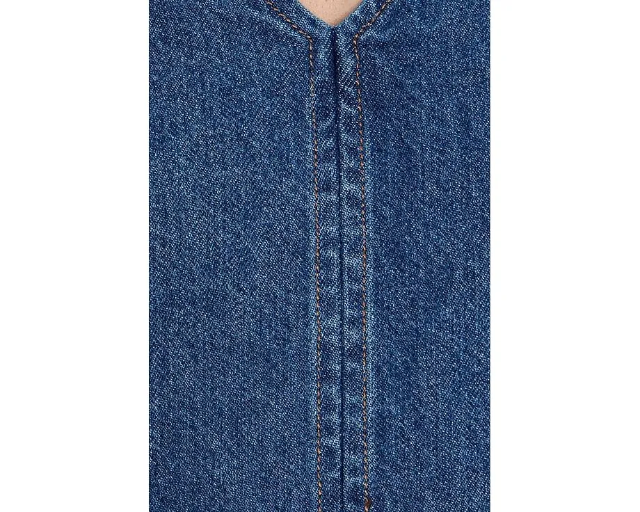 Топ V-neck Boxy Shell Madewell в цвете Marina Blue