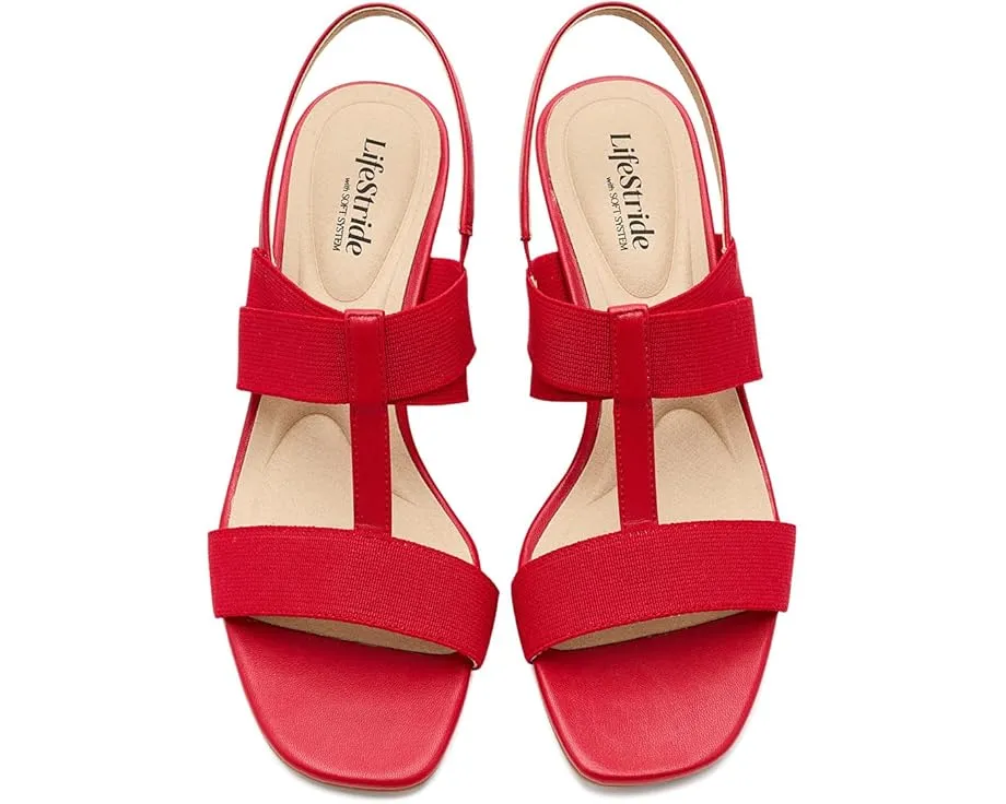 LifeStride сандалии Sweet Slingback с открытым носком и устойчивым каблуком