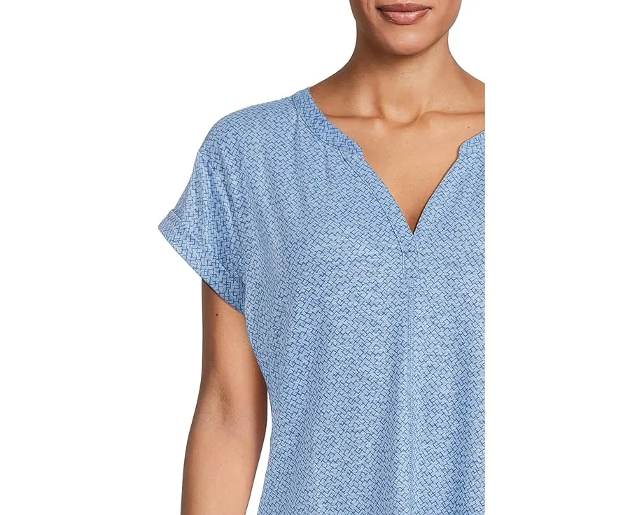 Топ L.L.Bean Streamside с разрезным вырезом и коротким рукавом