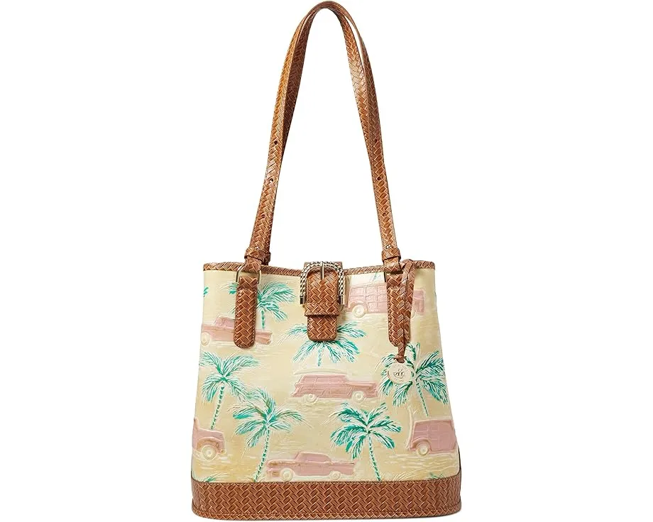 Brahmin Сумка-ведро Fiora с регулируемыми ручками и фирменным принтом