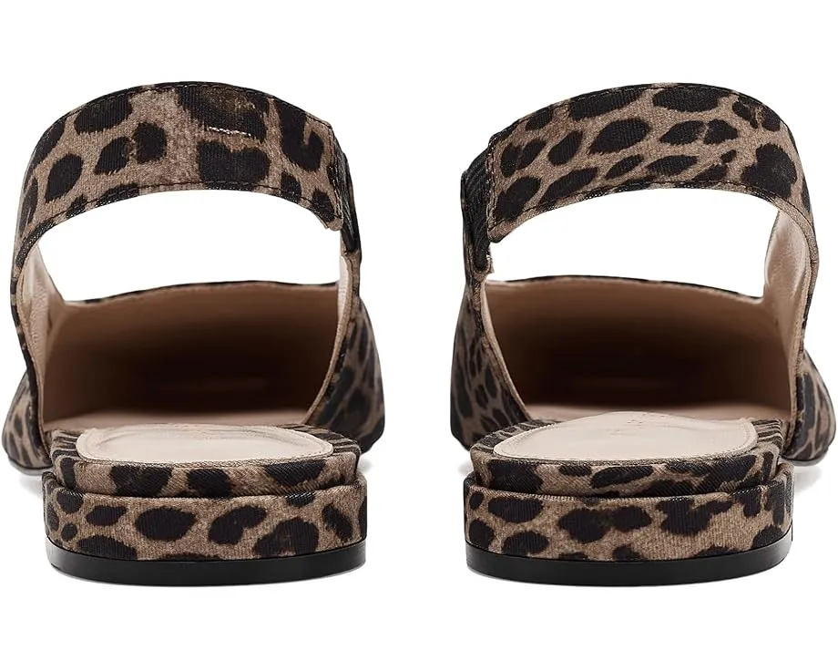 Босоножки Stassi Slingback Stuart Weitzman с леопардовым принтом на каблуке