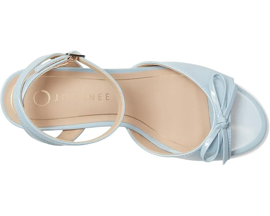 Journee Collection босоножки Jennifer на каблуке с бантом и ремешком на щиколотке