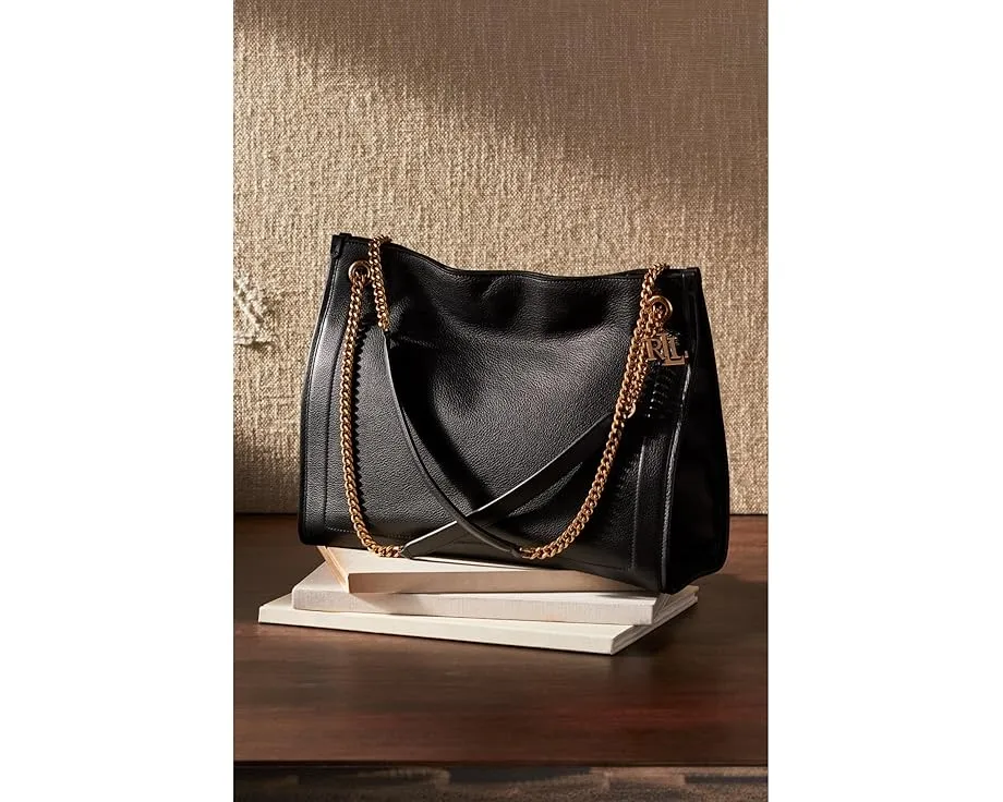 Большая сумка-тоут Lauren Ralph Lauren Pebbled Leather Large Bradley