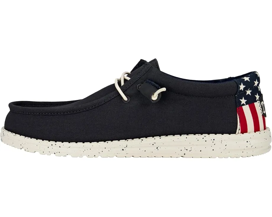 Кеды повседневные Wally Americana Slip On от Hey Dude с принтом