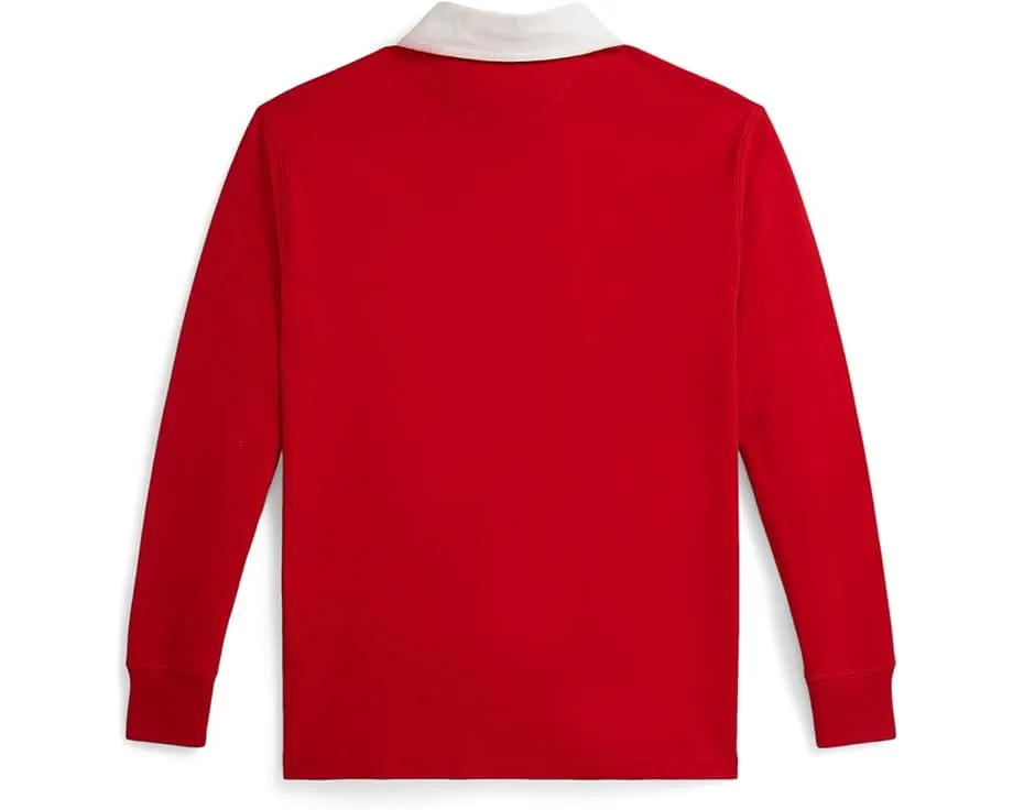 Рубашка-поло Polo Ralph Lauren Kids из хлопка с логотипом Triple-Pony и вентилируемым подолом