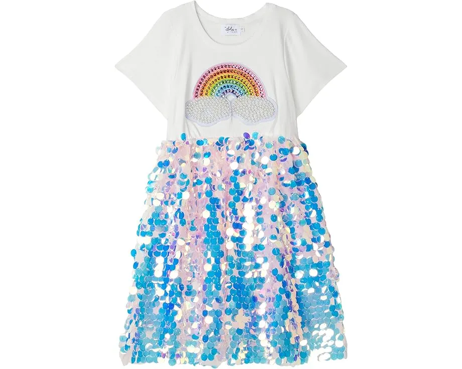 Платье Lola and The Boys с пайетками и радужным принтом для волшебного образа