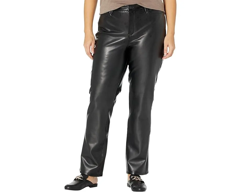 Прямые джинсы NYDJ Plus Size Marilyn Straight в черном цвете с технологией Lift Tuck