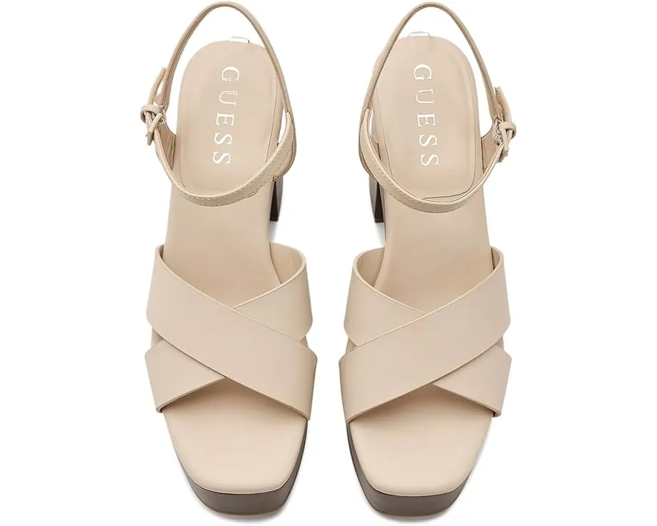 Босоножки GUESS Qeelin с каблуком и платформой