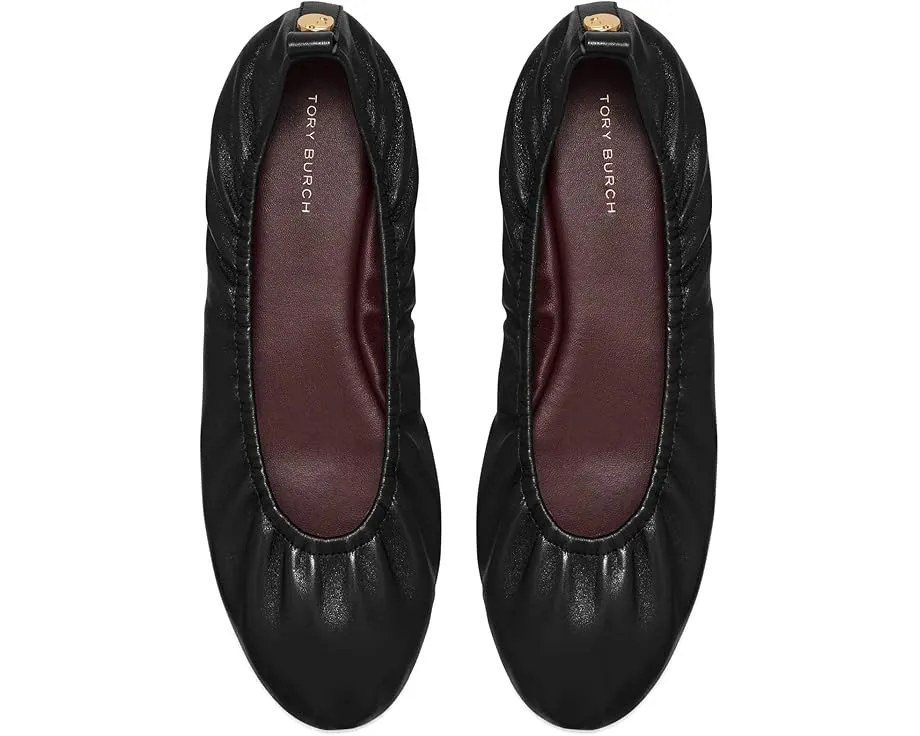 Балетки Tory Burch Eddie Ballet 2.0 с эластичным краем и кожаной стелькой