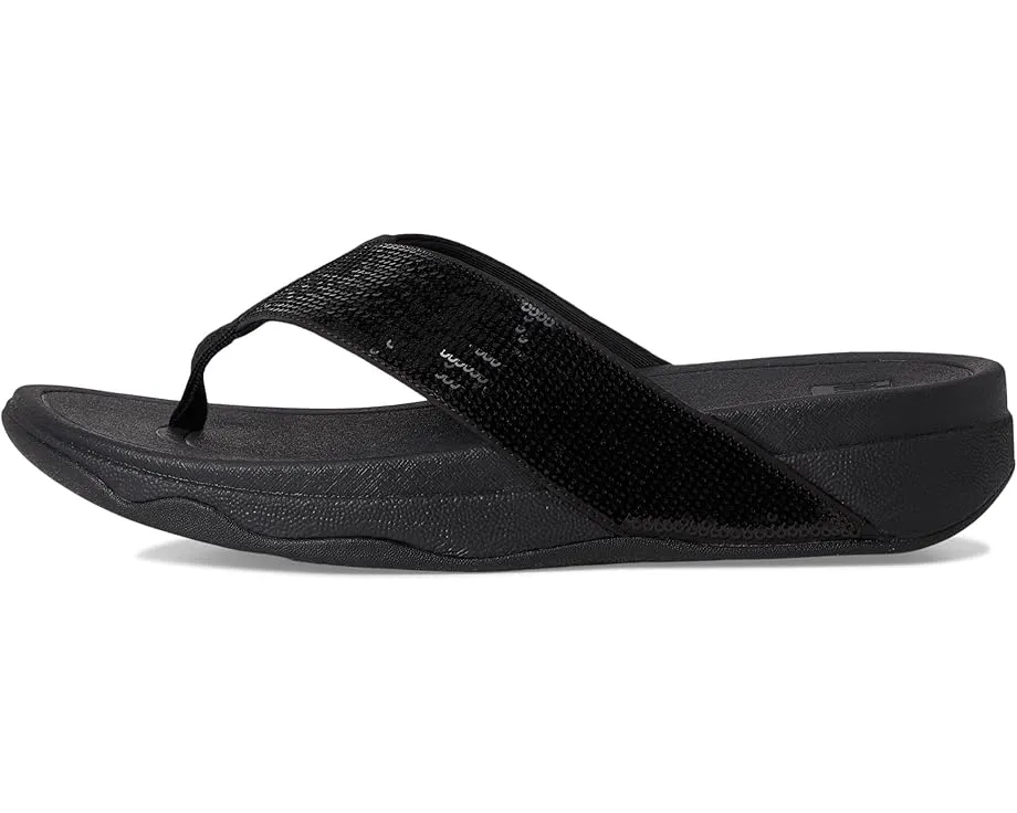 Сандалии FitFlop Surfa с ремешком между пальцев и пайетками