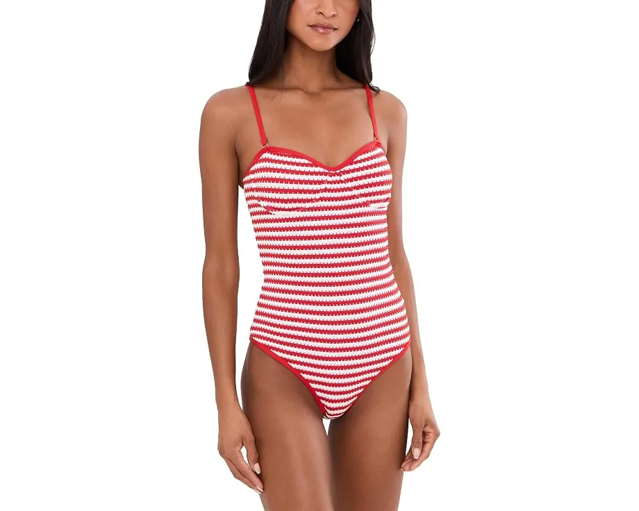 Купальник Hayes One-Piece от Beach Riot с полосатой фактурой