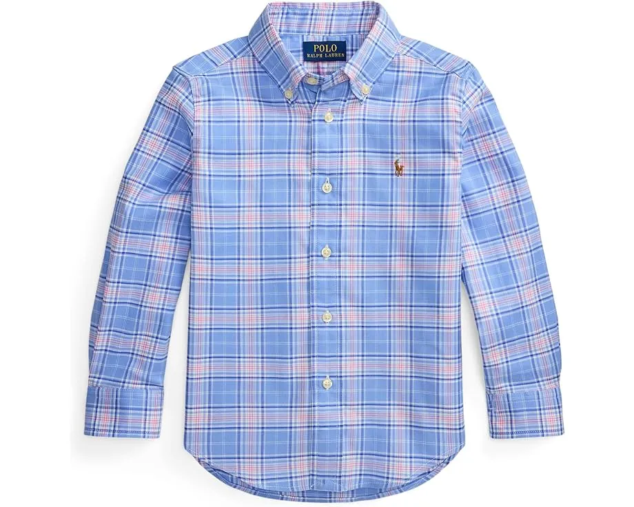 Polo Ralph Lauren Kids Клетчатая оксфордская рубашка с функциональными свойствами для малышей и детей