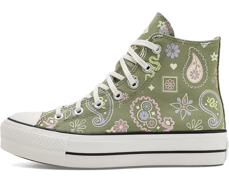 Кеды Converse Chuck Taylor All Star Lift Platform Paisley Pop с принтом