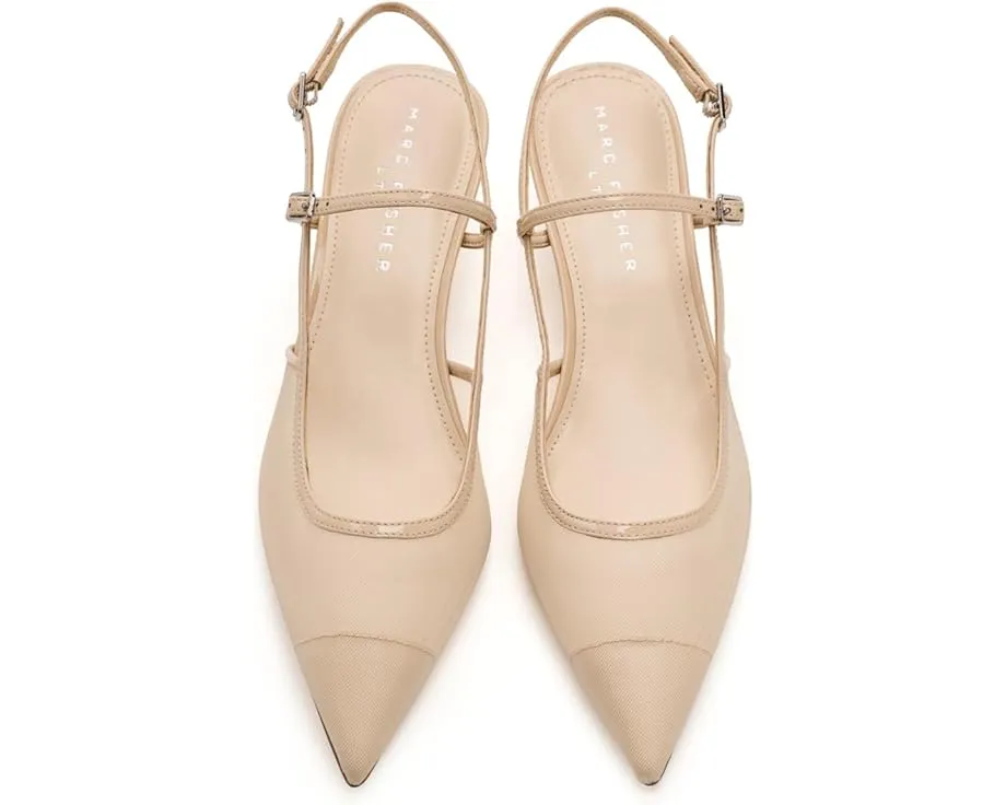 Marc Fisher LTD лодочки Ceddy с котячьим каблуком и ремешком-слингбек