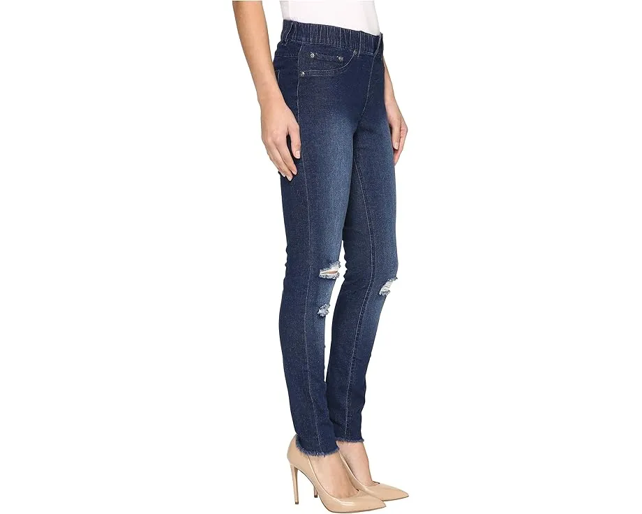 Джинсовые леггинсы HUE Ripped Knee Denim с эффектом потертостей