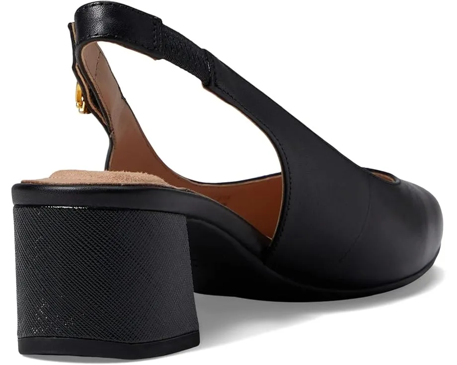 Лодочки The Go-To Slingback Pump 45 мм на устойчивом каблуке с леопардовым принтом от Cole Haan