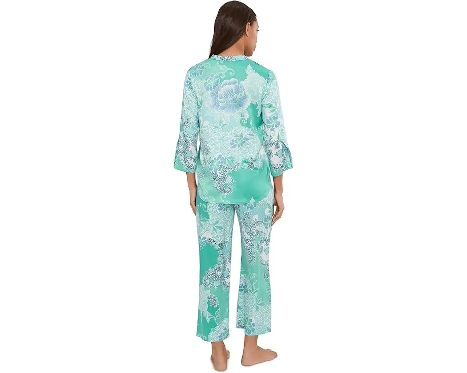 Пижамный комплект N by Natori из сатина с принтом Flourish