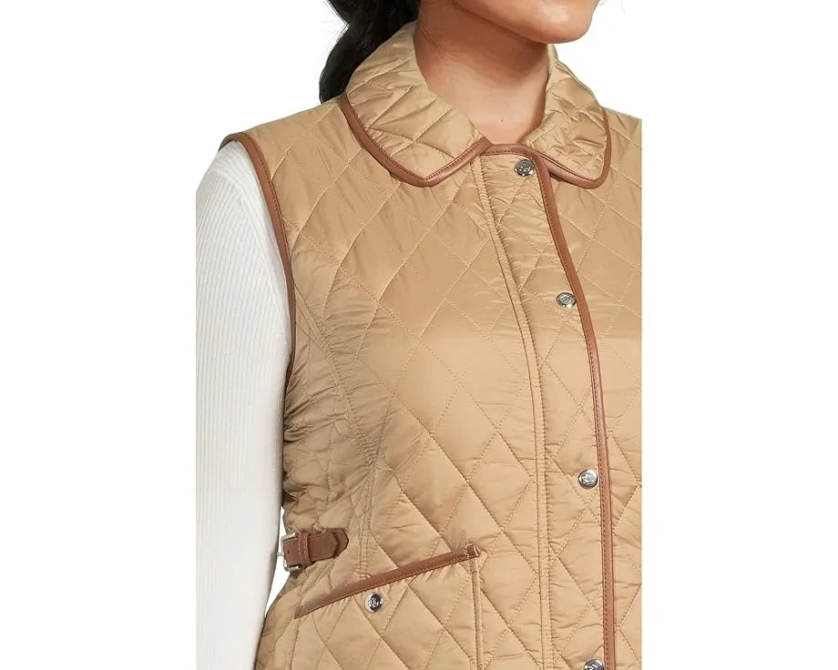 Стеганая безрукавка Lauren Ralph Lauren с боковыми завязками длиной 25 дюймов (63.5 см)