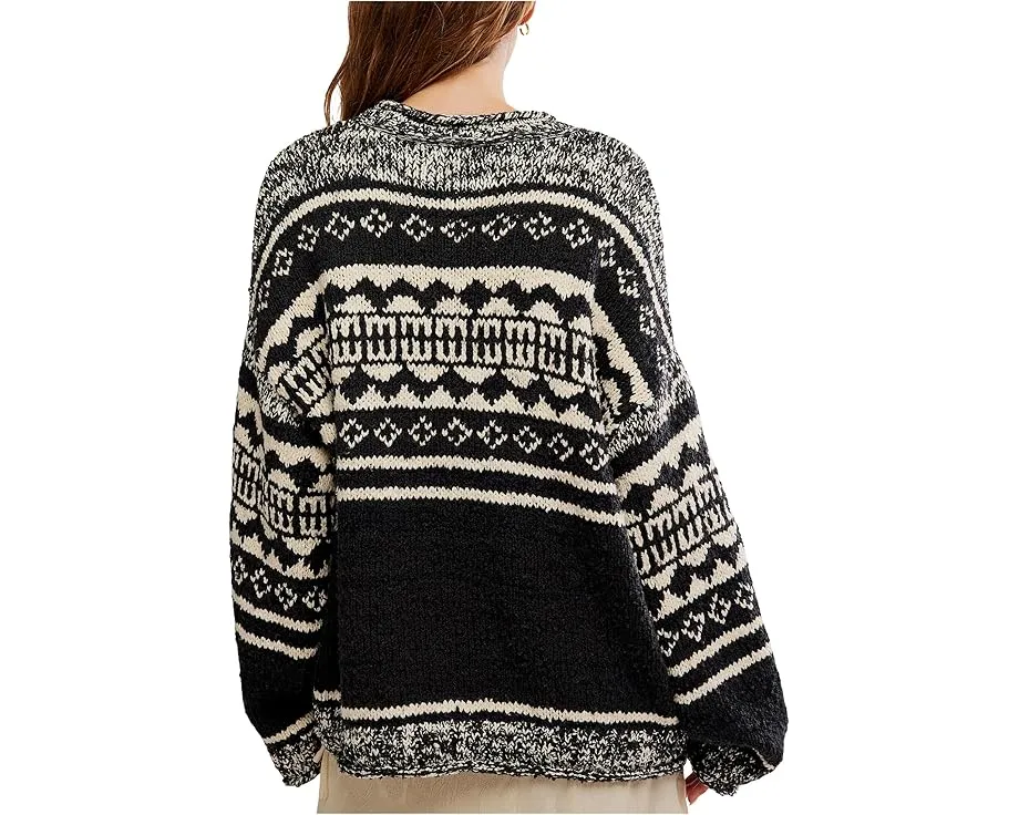 Свитер Free People Dani Pattern с круглой горловиной и ажурным узором