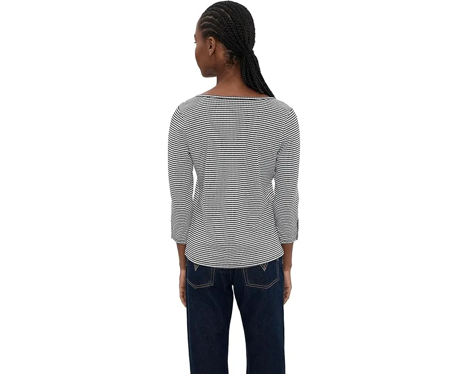 Petite Button Sleeve Henley Knit Top