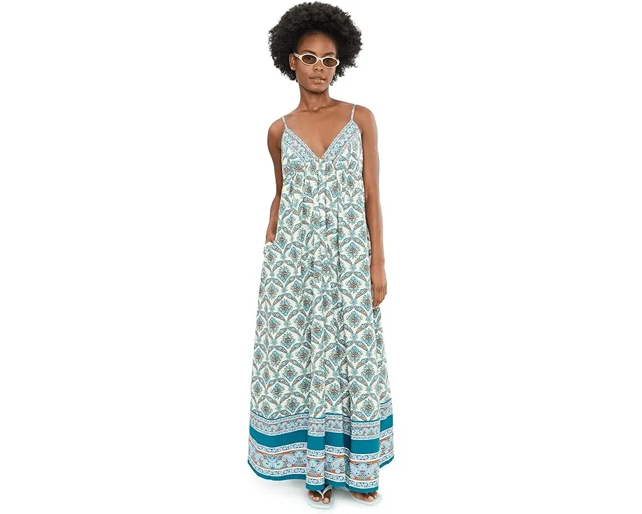 Платье Free People Sorrento Stroll Printed A-силуэта с принтом