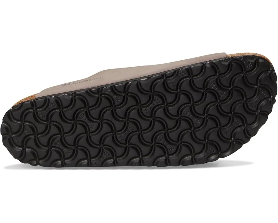 Биркенштоки Arizona Big Buckle из нубука с широкой пряжкой и пробковой стелькой