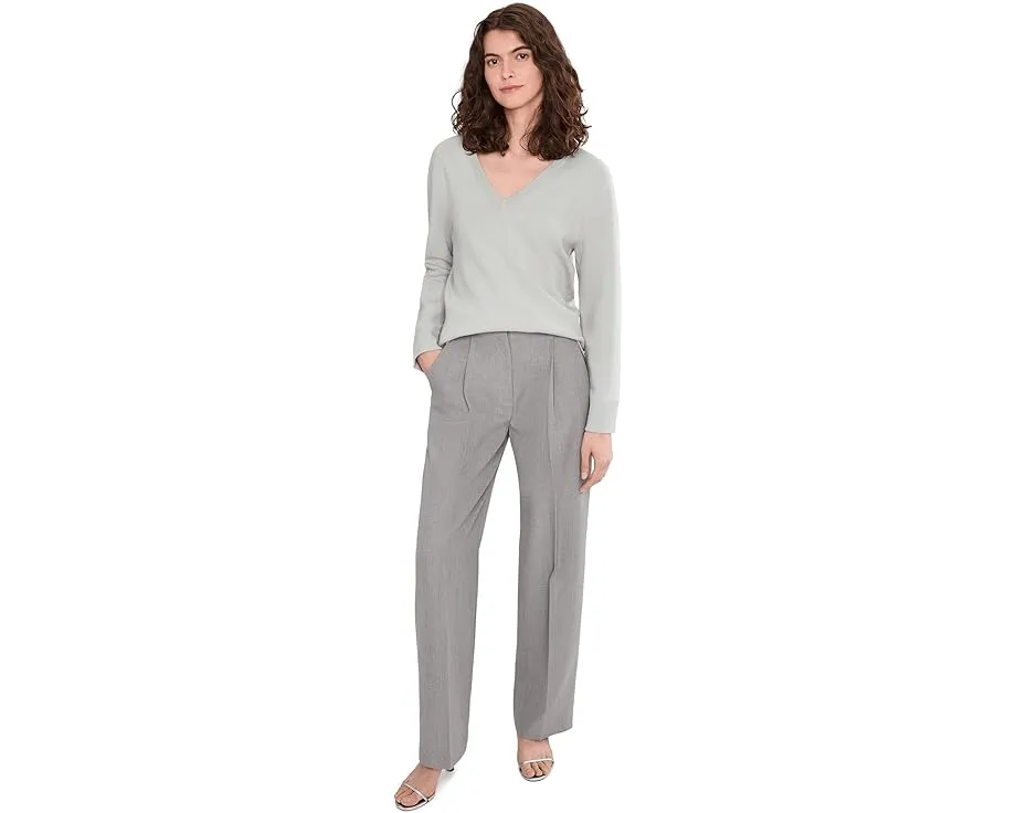 Свитер Vince с V-образным вырезом из двойного хлопка и кашемира