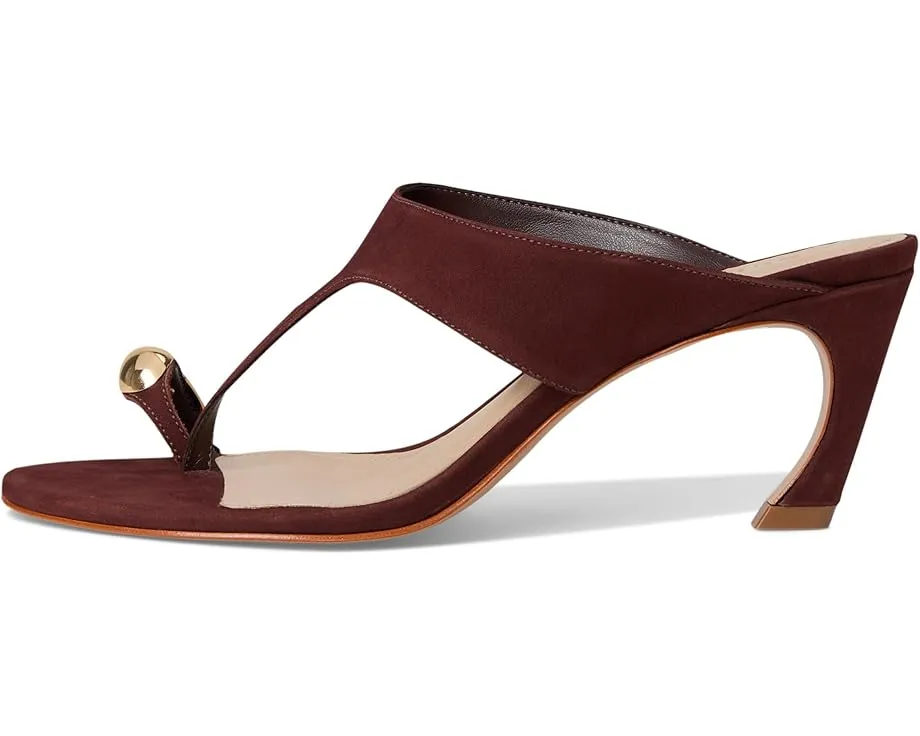 Сандалии Schutz Maisie на скульптурном каблуке с золотым акцентом на носке