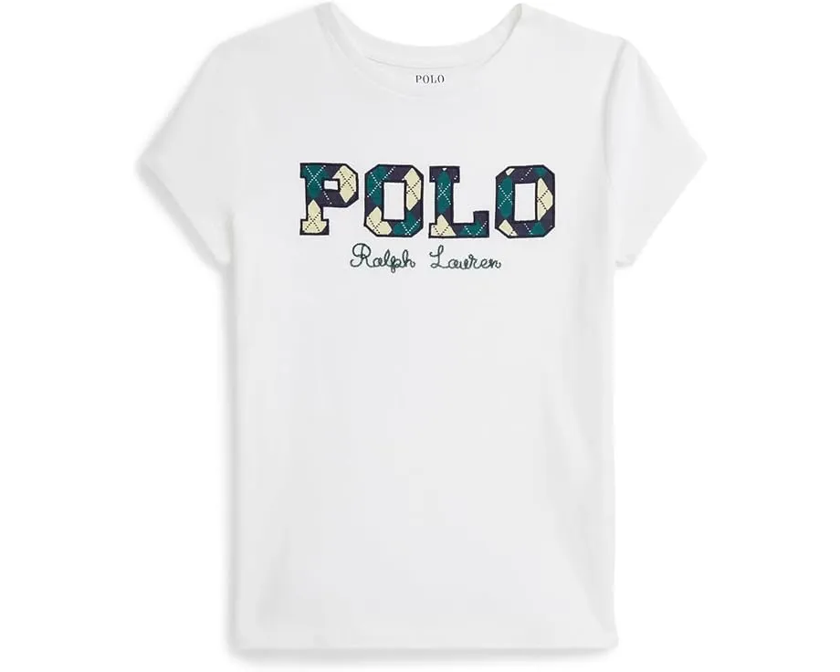 Футболка из хлопкового джерси с логотипом Polo Ralph Lauren Kids для детей постарше