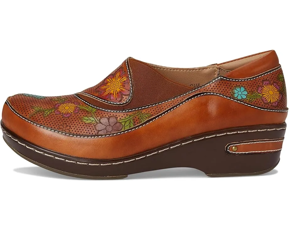 Клоги Burbank-Flower с перфорированными цветами и эластичной вставкой L'Artiste by Spring Step