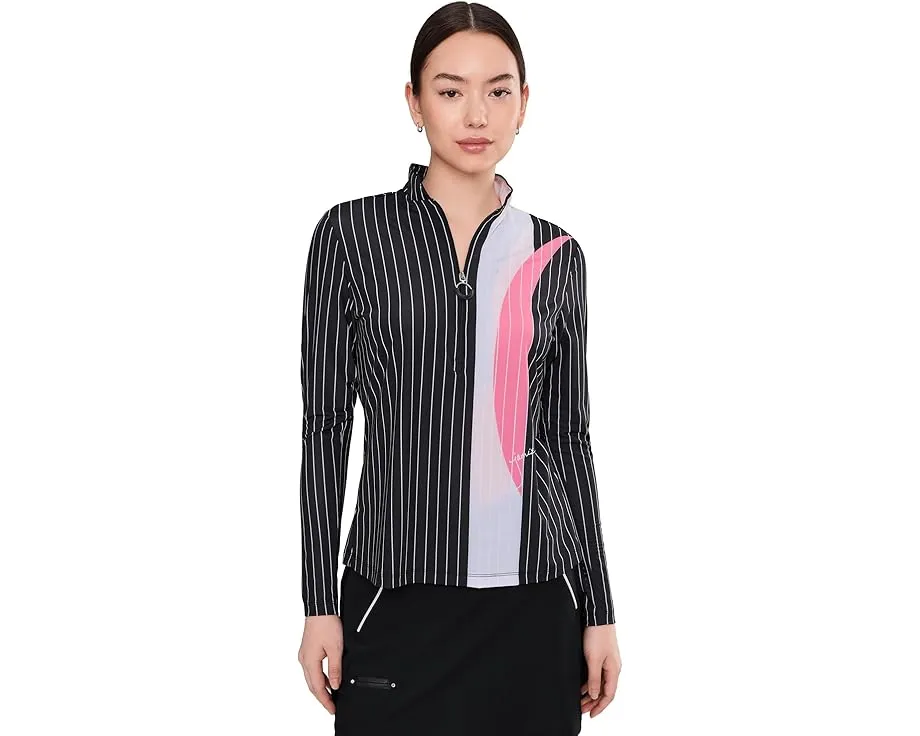 Топ Jamie Sadock с длинным рукавом и четвертью молнии Sunsense Slinky