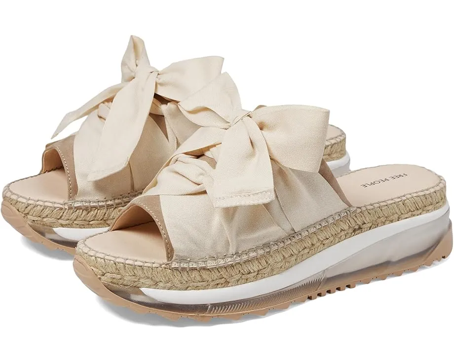 Сандалии Free People Chapmin Sport Sandal из кожи с бантом и резиновой подошвой