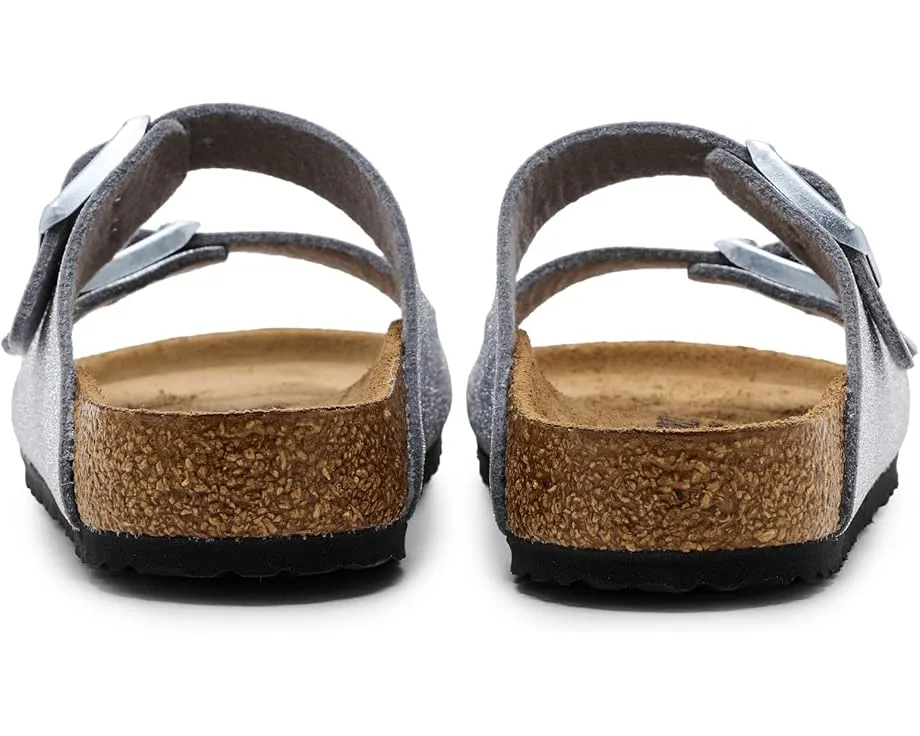 Блестящие детские сандалии Birkenstock Kids Arizona Shiny Glitter с пробковой стелькой