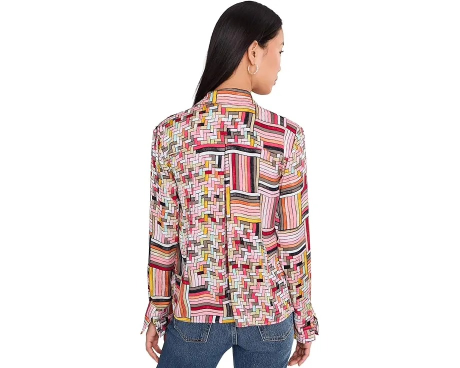 Блузка Petite Colorweave от NIC+ZOE с принтом в духе модернистского искусства