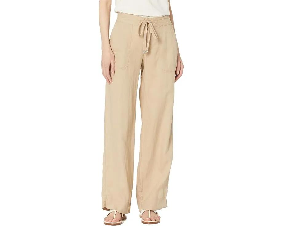 Широкие брюки из льна с эластичным поясом от Lauren Ralph Lauren