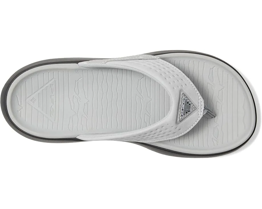 Шлепанцы Columbia Boatside Flip Lea PFG с ремешком из кожи и подошвой Omni-Grip