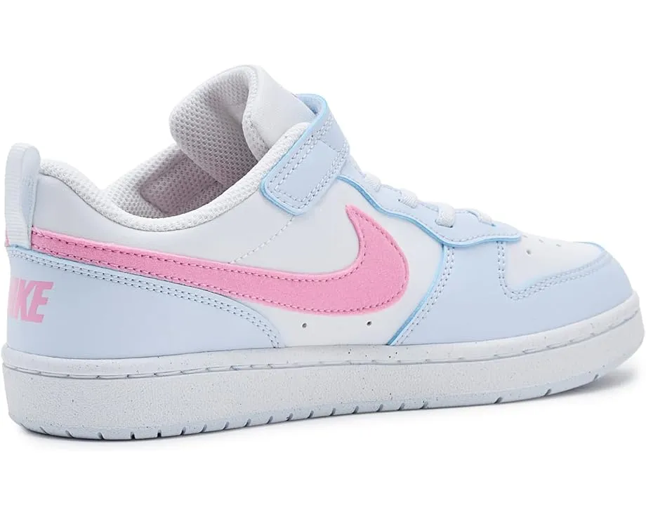 Кроссовки Nike Kids Court Borough Low Essential+ с эластичными шнурками и липучкой