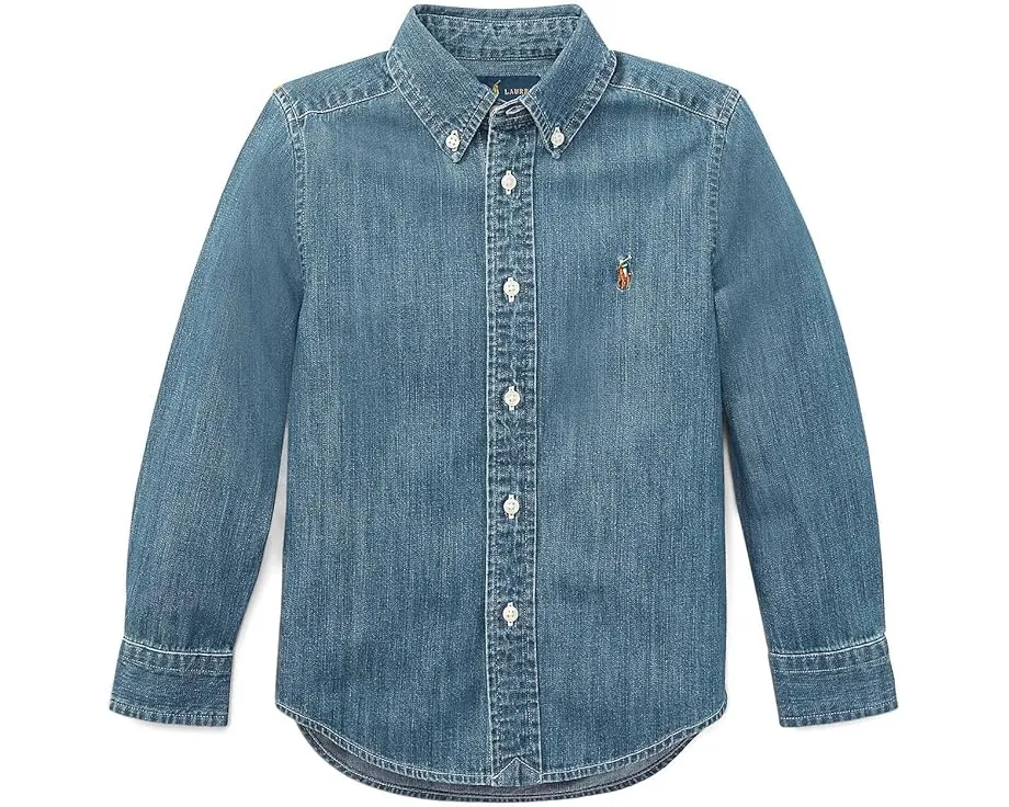 Детская рубашка Polo Ralph Lauren из хлопкового шамбри