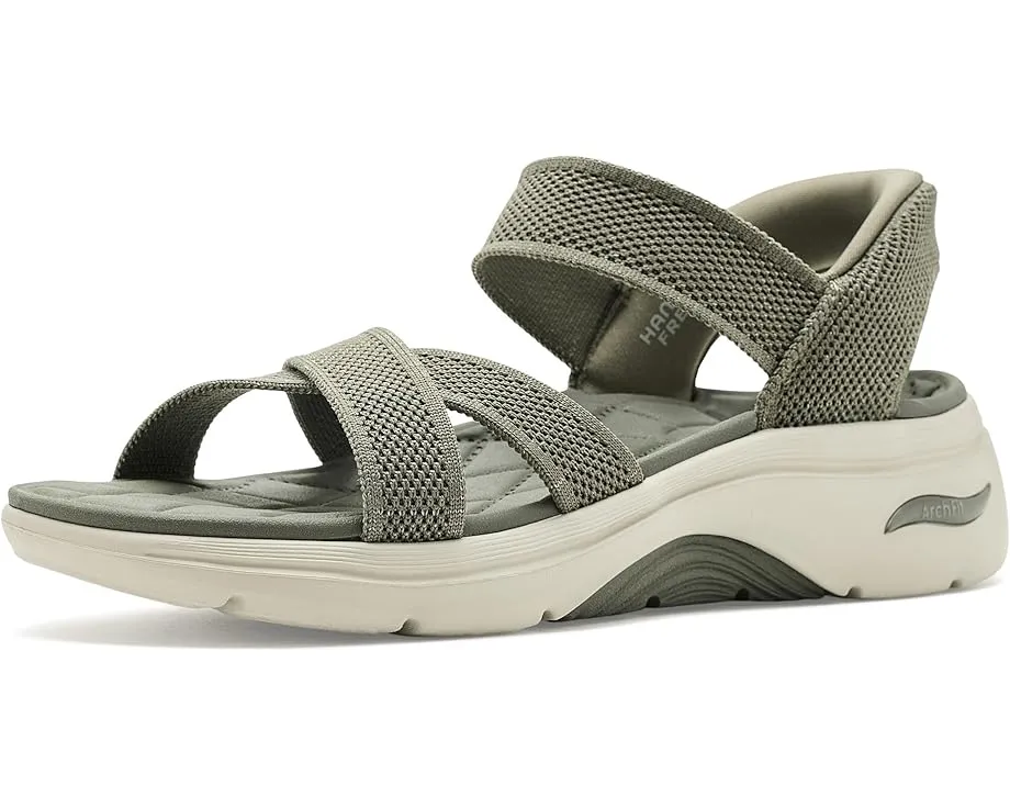 Сандалии SKECHERS Hands Free Slip-ins GO Walk Arch Fit 2.0 с блестящей пряжей