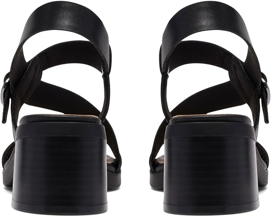 Сандалии Jaylan Sol Clarks на квадратном каблуке с ремешками и стелькой Ultimate Comfort