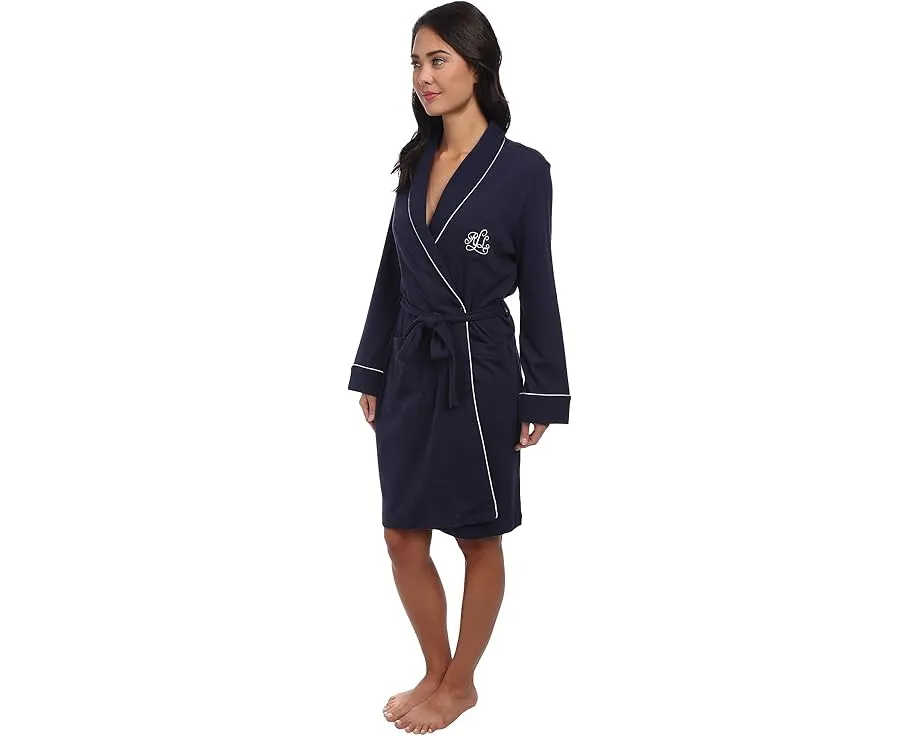Халат Lauren Ralph Lauren Hartford Lounge с воротником-шалью и стежкой